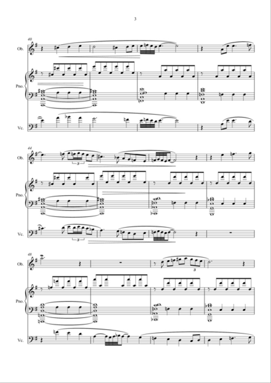Elegy for piano, cello and oboe image number null
