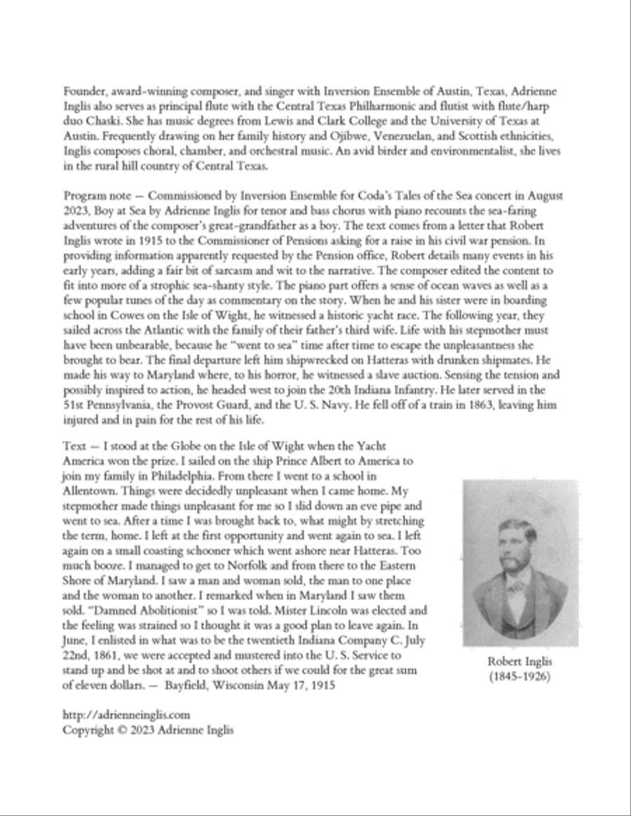 Boy at Sea for TB and piano TB scores gallery preview page 2