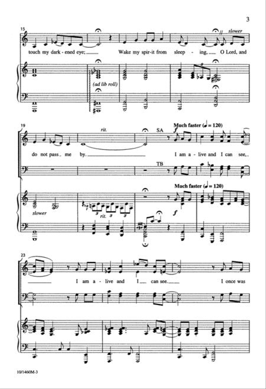 I Am Alive, and I Can See 4-Part scores gallery preview page 3