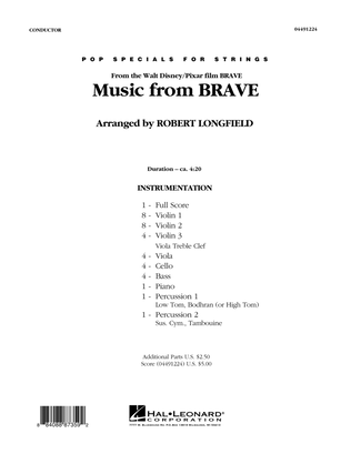 Music From Brave - Conductor Score (Full Score)
