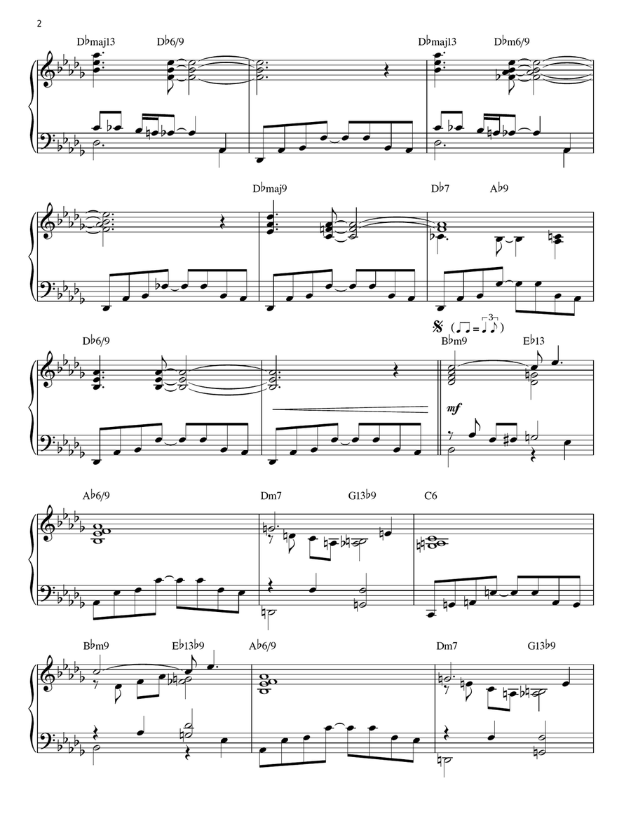 Snowfall [Jazz version] (arr. Brent Edstrom) Piano Solo scores gallery preview page 2