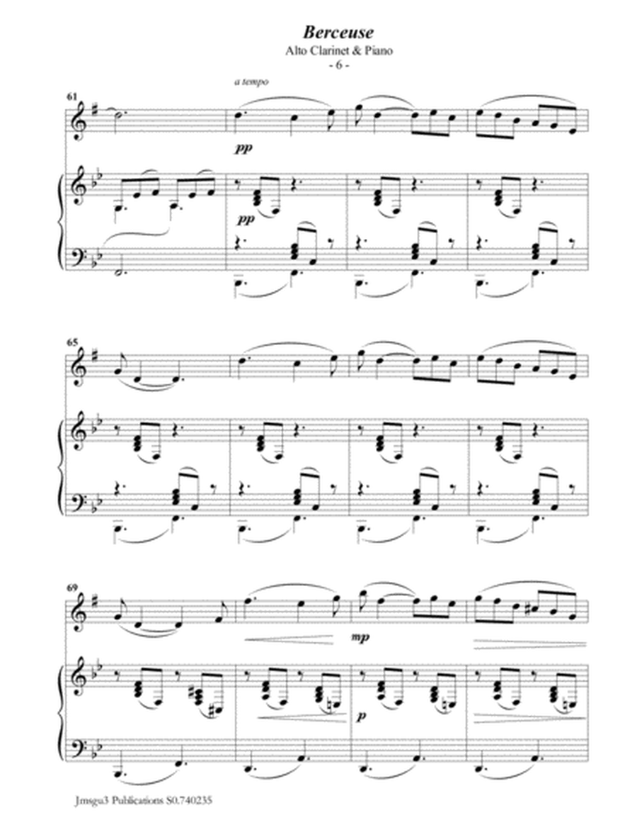 Fauré: Berceuse Op. 16 for Alto Clarinet & Piano image number null