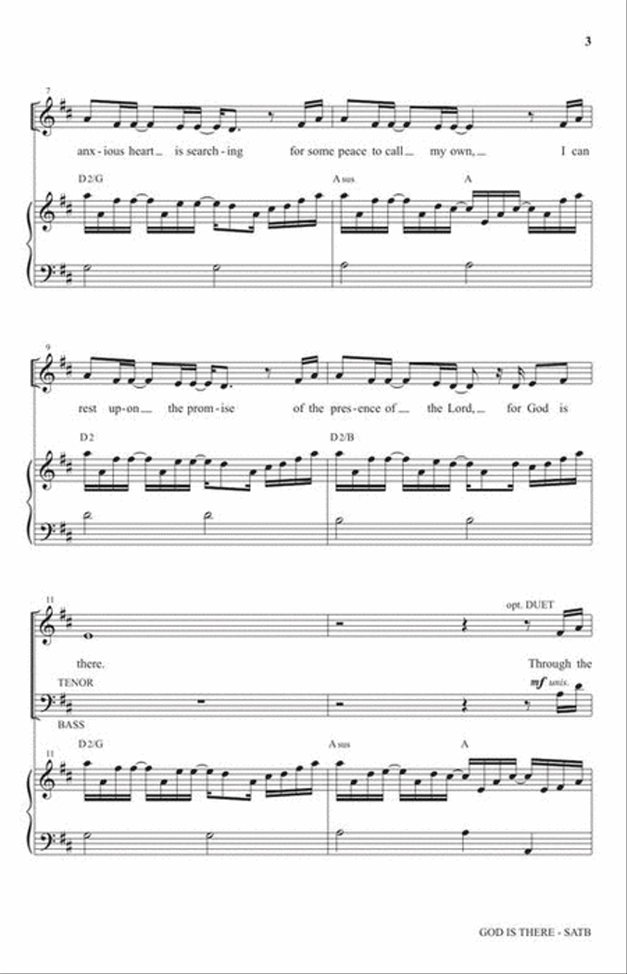 God Is There 4-Part scores gallery preview page 4