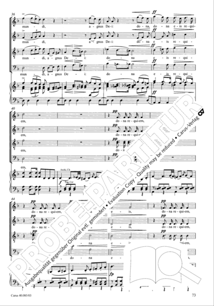 Missa pro defunctis Missa pro defunctis 4-Part scores gallery preview page 74