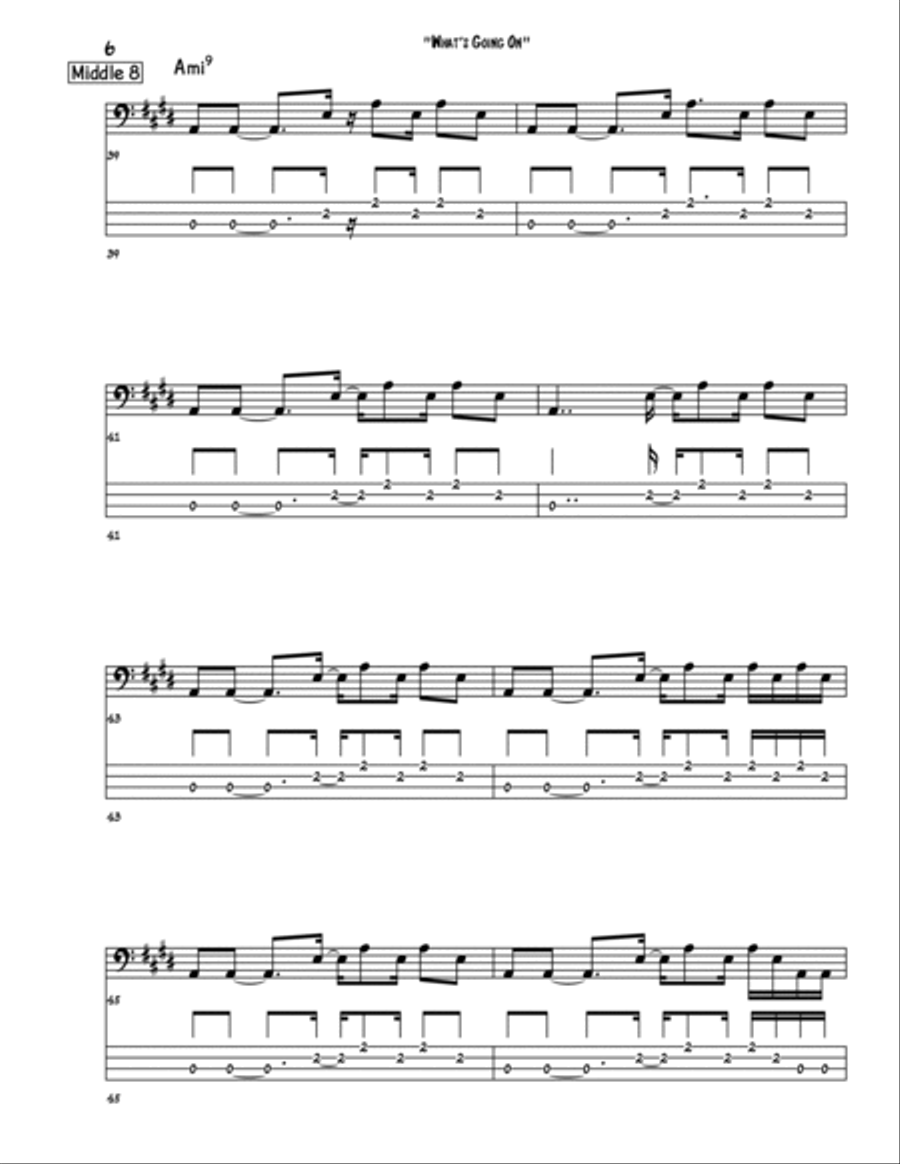 What's Going On Bass Guitar scores gallery preview page 6