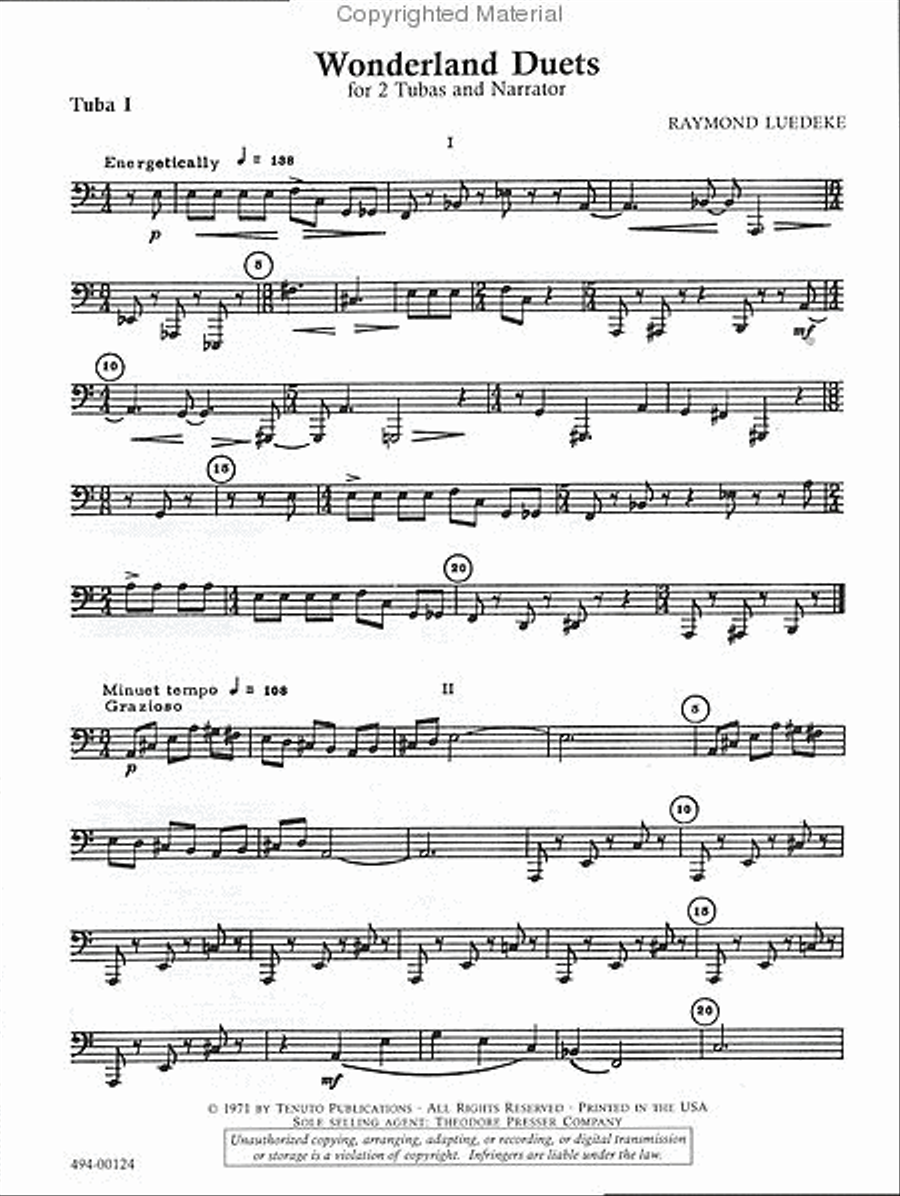 Wonderland Duets Wonderland Duets Chamber Music scores gallery preview page 2