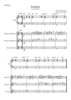 Rondeau (from Abdelazer) for Tenor Saxophone Trio and Piano Accompaniment with Chords