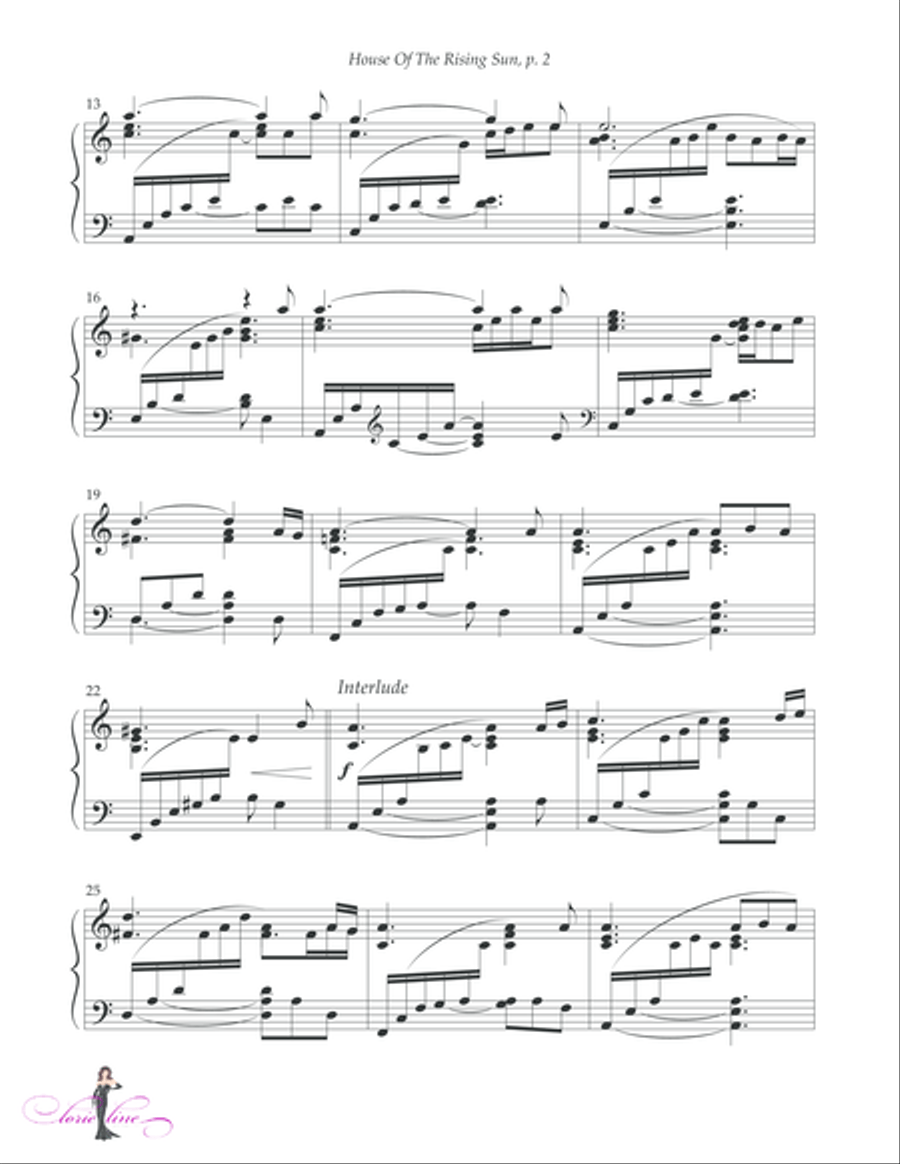 House Of The Rising Sun House Of The Rising Sun Piano Solo scores gallery preview page 3