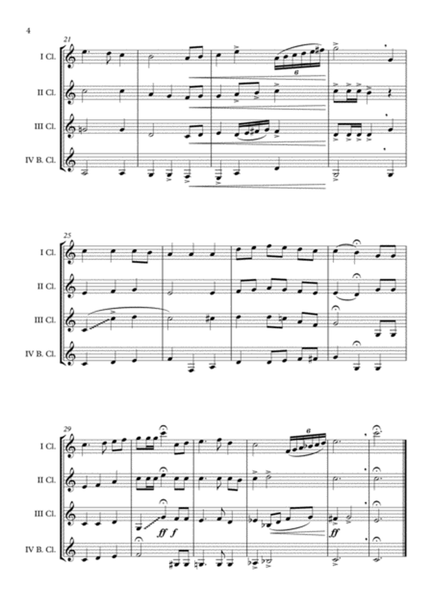 "The Star Spangled Banner" Clarinet Quartet (B.Cl.) arr. Adrian Wagner image number null