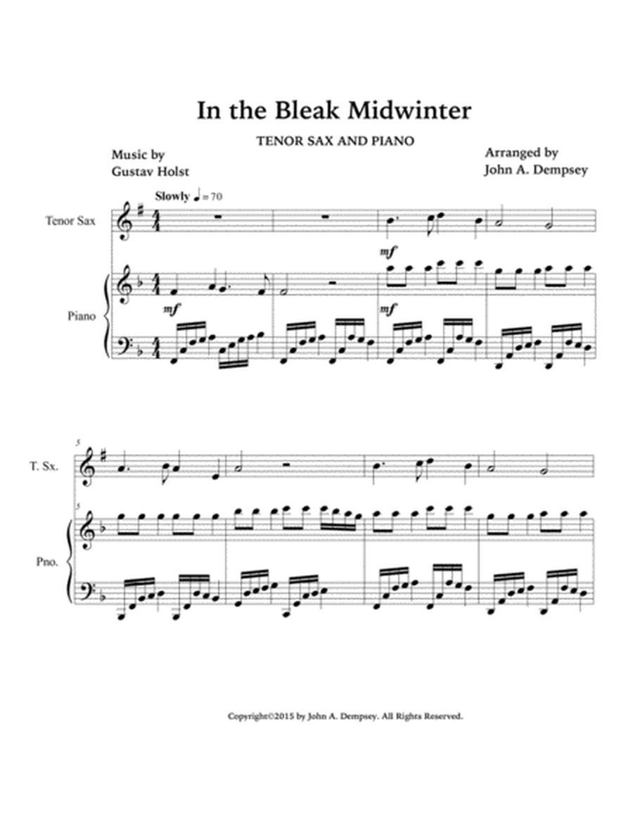 In the Bleak Midwinter (Tenor Sax and Piano) image number null