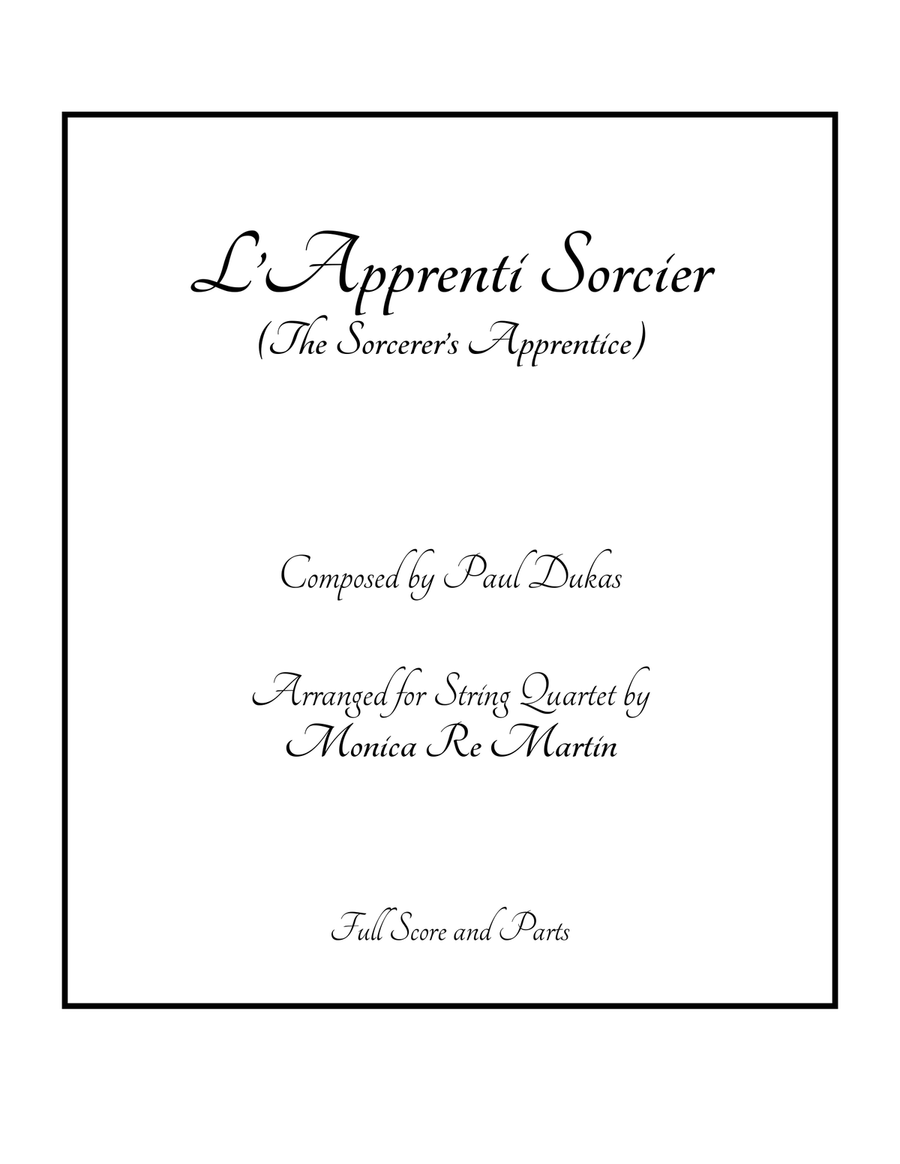 L'Apprenti Sorcier (The Sorcerer's Apprentice) String Quartet scores gallery preview page 1