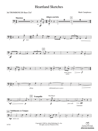 Heartland Sketches: (wp) 3rd B-flat Trombone B.C.