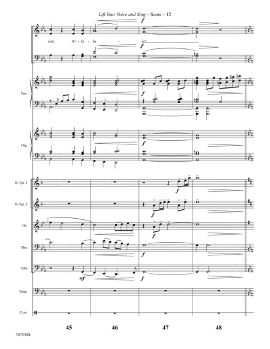 Lift Your Voice and Sing - Instrumental Ensemble Score and Parts Choir scores gallery preview page 15