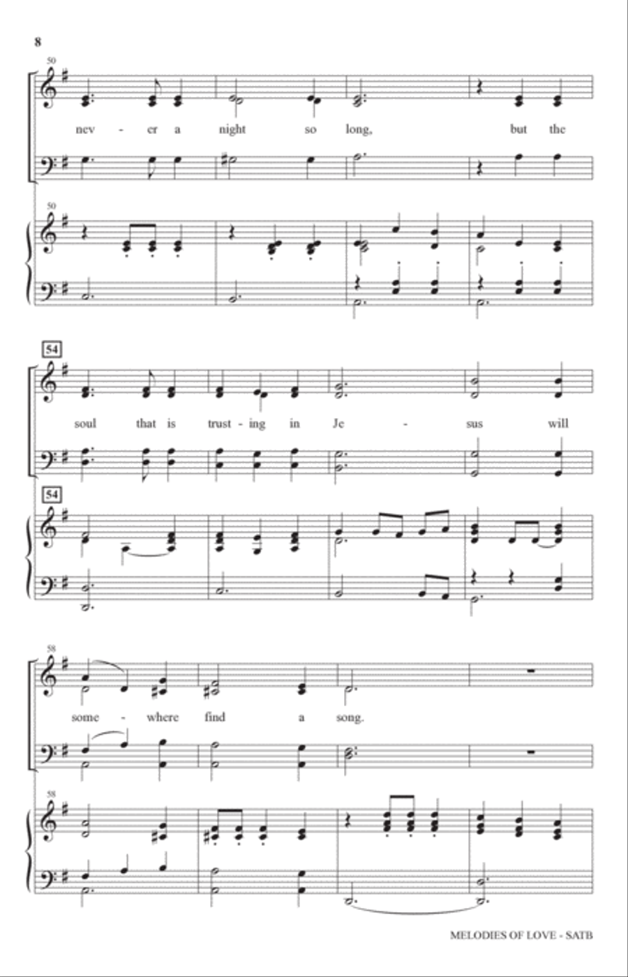 Melodies Of Love Melodies Of Love 4-Part scores gallery preview page 7