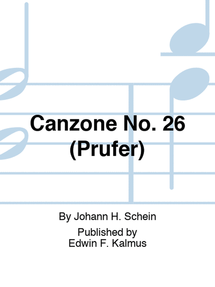 Canzone No. 26 (Prufer)
