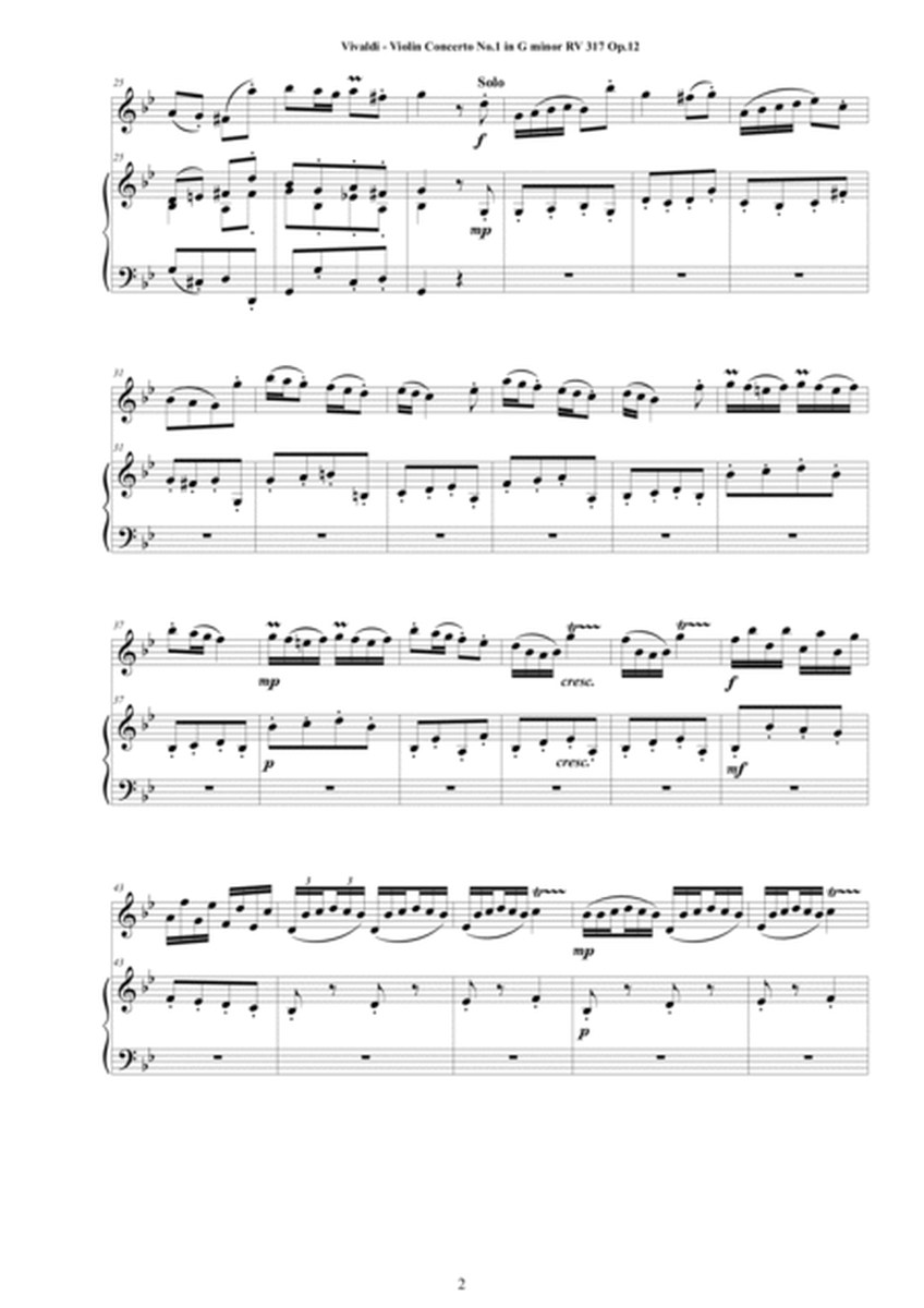 Vivaldi - Violin Concerto No.1 in G minor RV 317 Op.12 for Violin and Cembalo or Piano image number null