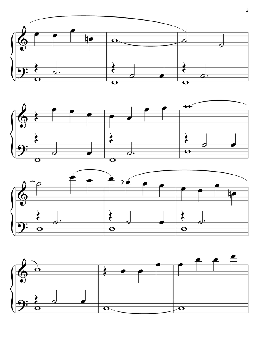 The Lion Fell In Love With The Lamb Easy Piano scores gallery preview page 3