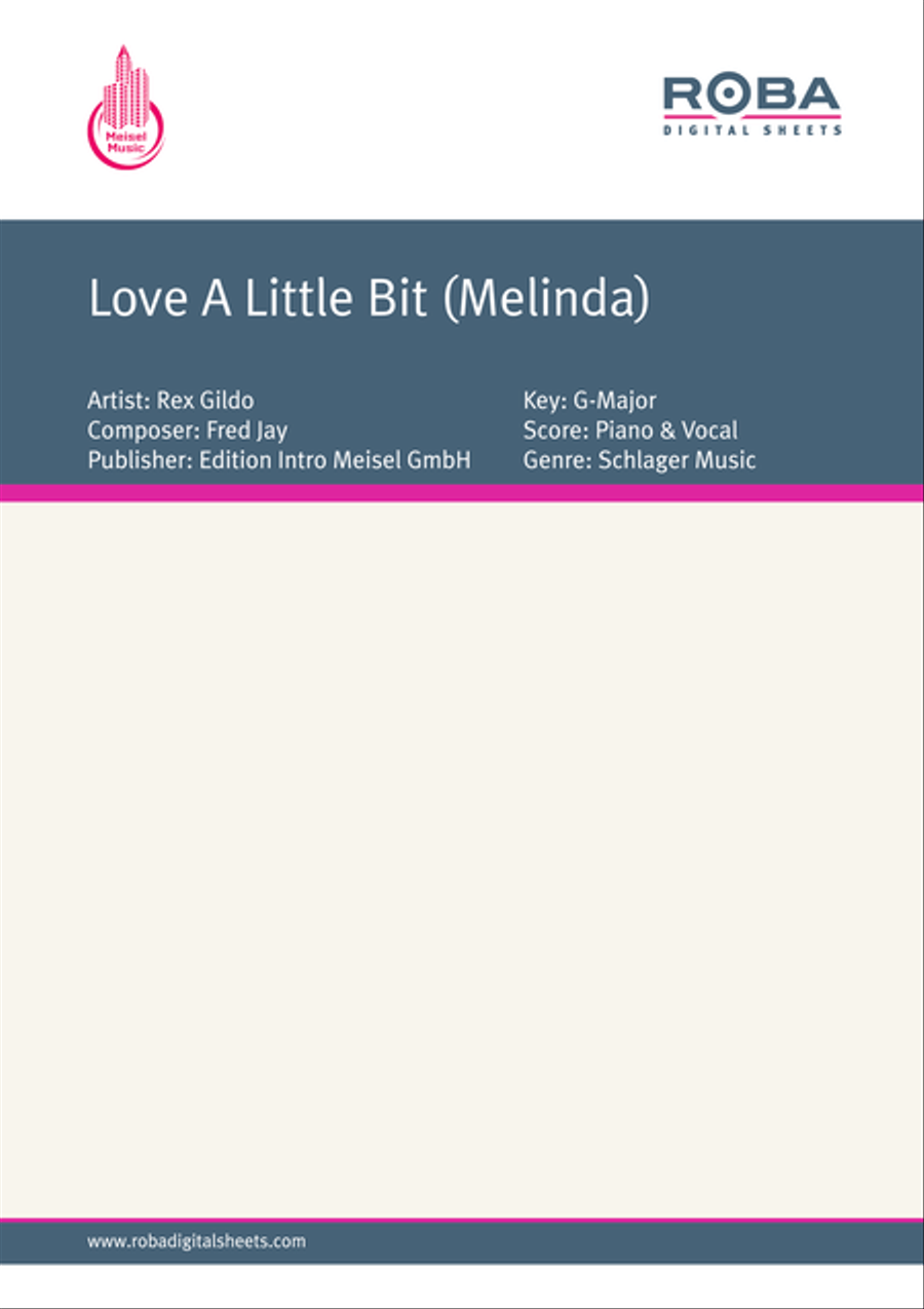 Love A Little Bit (Melinda) Piano, Vocal scores gallery preview page 1