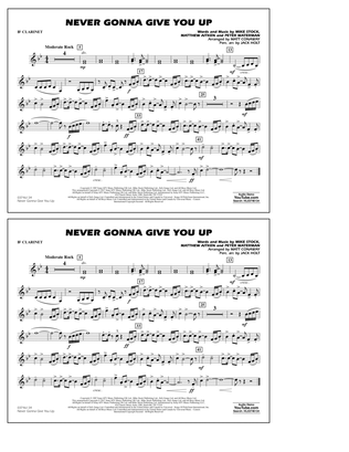 Book cover for Never Gonna Give You Up - Bb Clarinet
