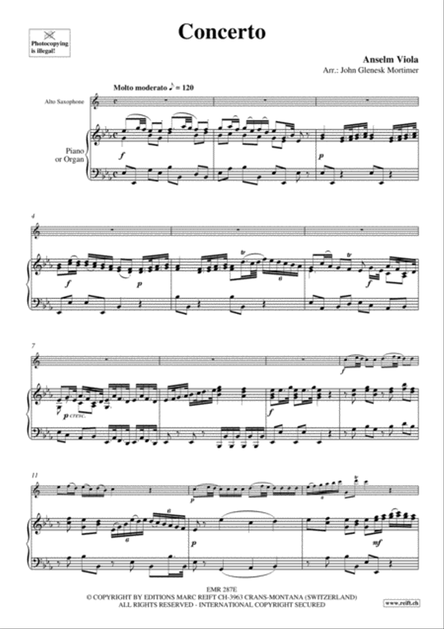 Concerto Alto Saxophone scores gallery preview page 4