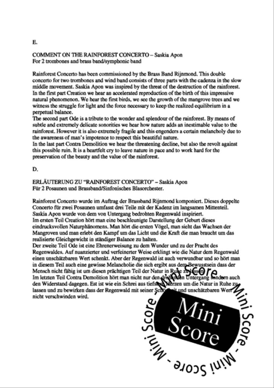 Rainforest Concerto Brass Band scores gallery preview page 6