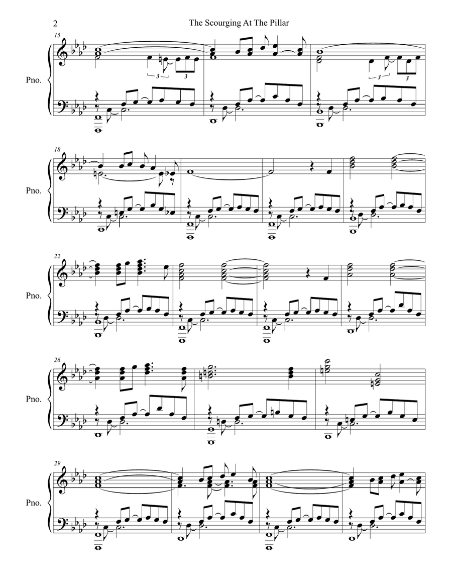The Scourging At The Pillar Piano Solo scores gallery preview page 3