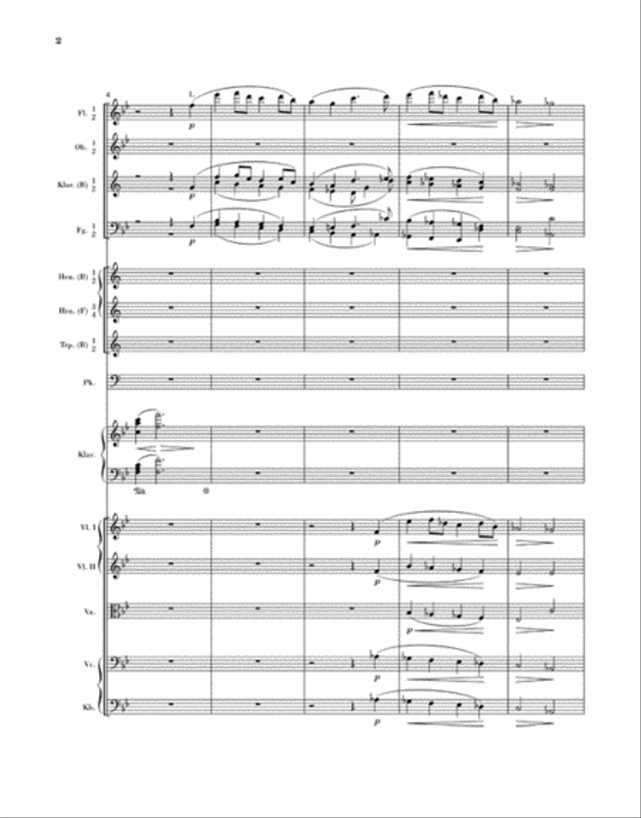 Piano Concerto No. 2 in B-flat Major, Op. 83 Orchestra scores gallery preview page 3