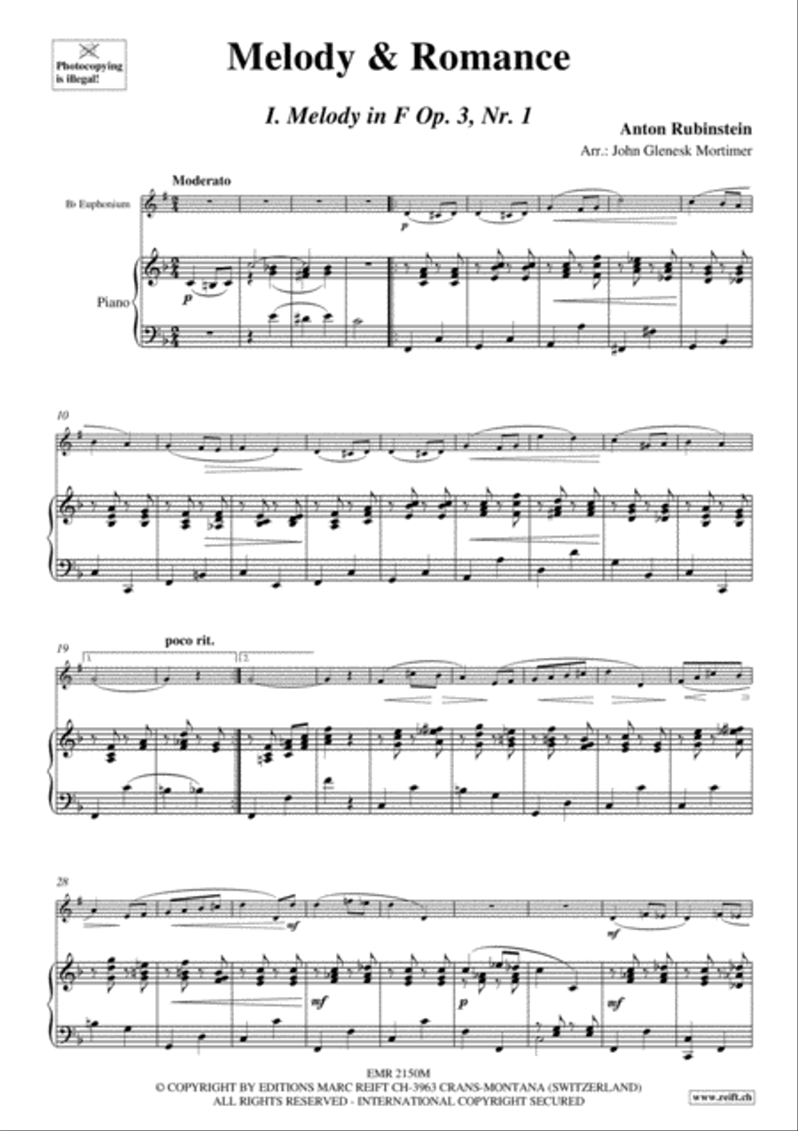Melody & Romance Euphonium scores gallery preview page 4