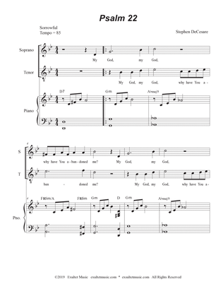 Psalm 22 (My God, My God) (for 2-part choir - (Soprano and Tenor)