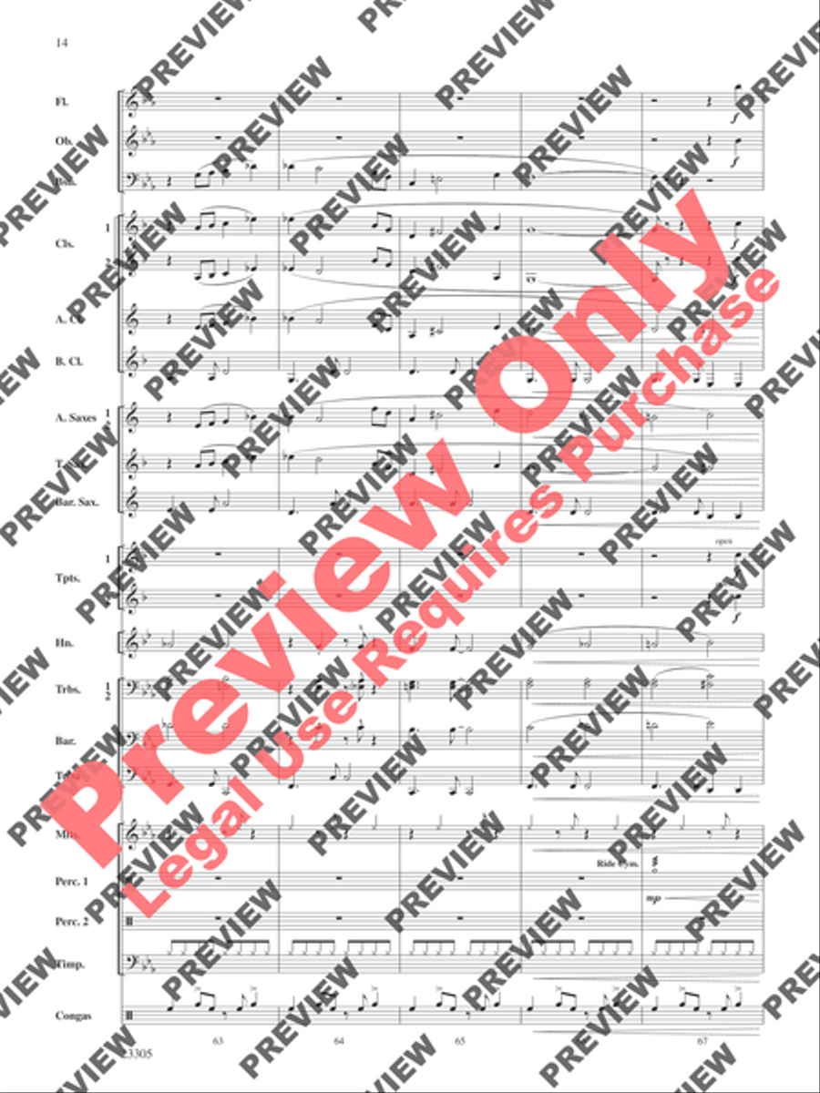 Spy Chase Concert Band scores gallery preview page 15