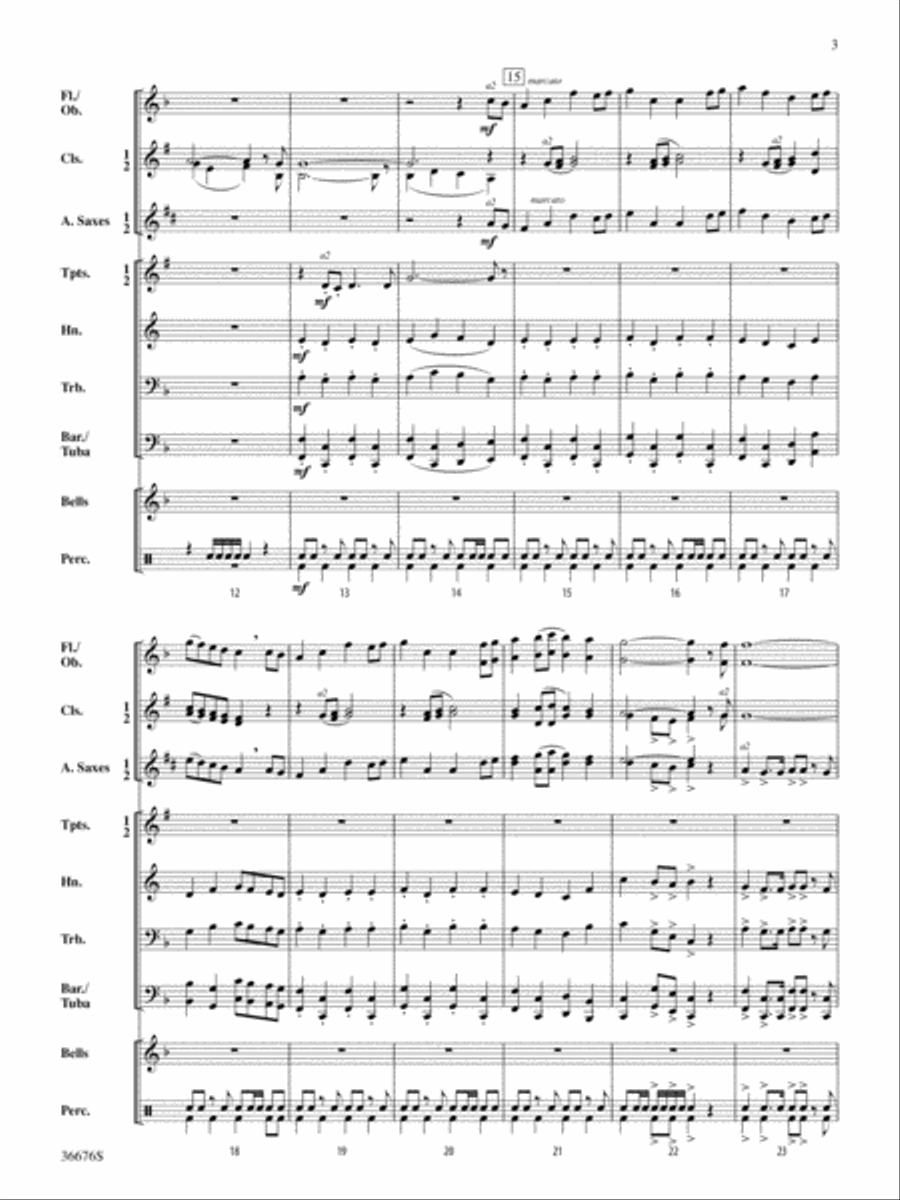Centennial March: Score Concert Band scores gallery preview page 3