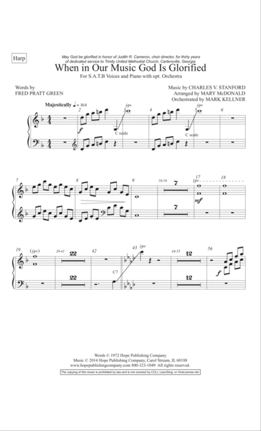When in Our Music God Is Glorified 4-Part scores gallery preview page 40