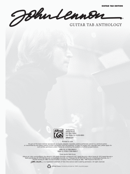 John Lennon -- Guitar TAB Anthology