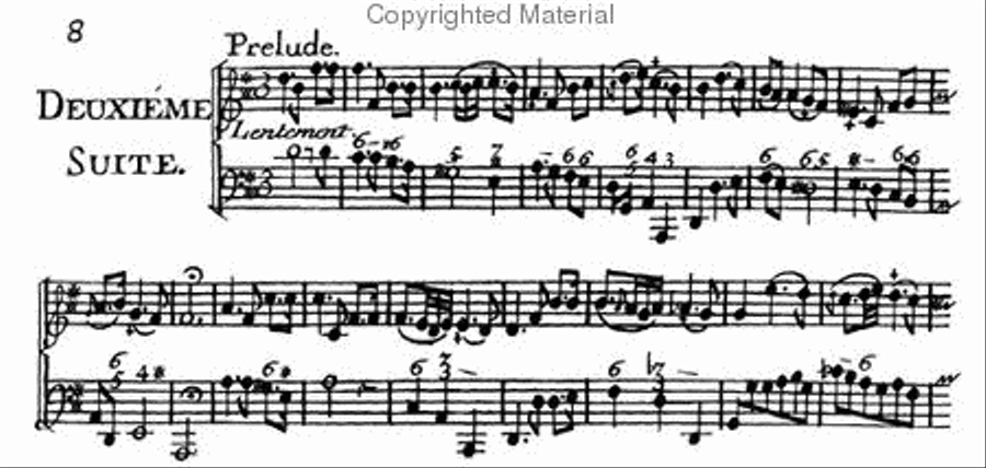 Caix d'Hervelois Opus 6 containing four suites for flute with continuo Volume 3 Flute continuo