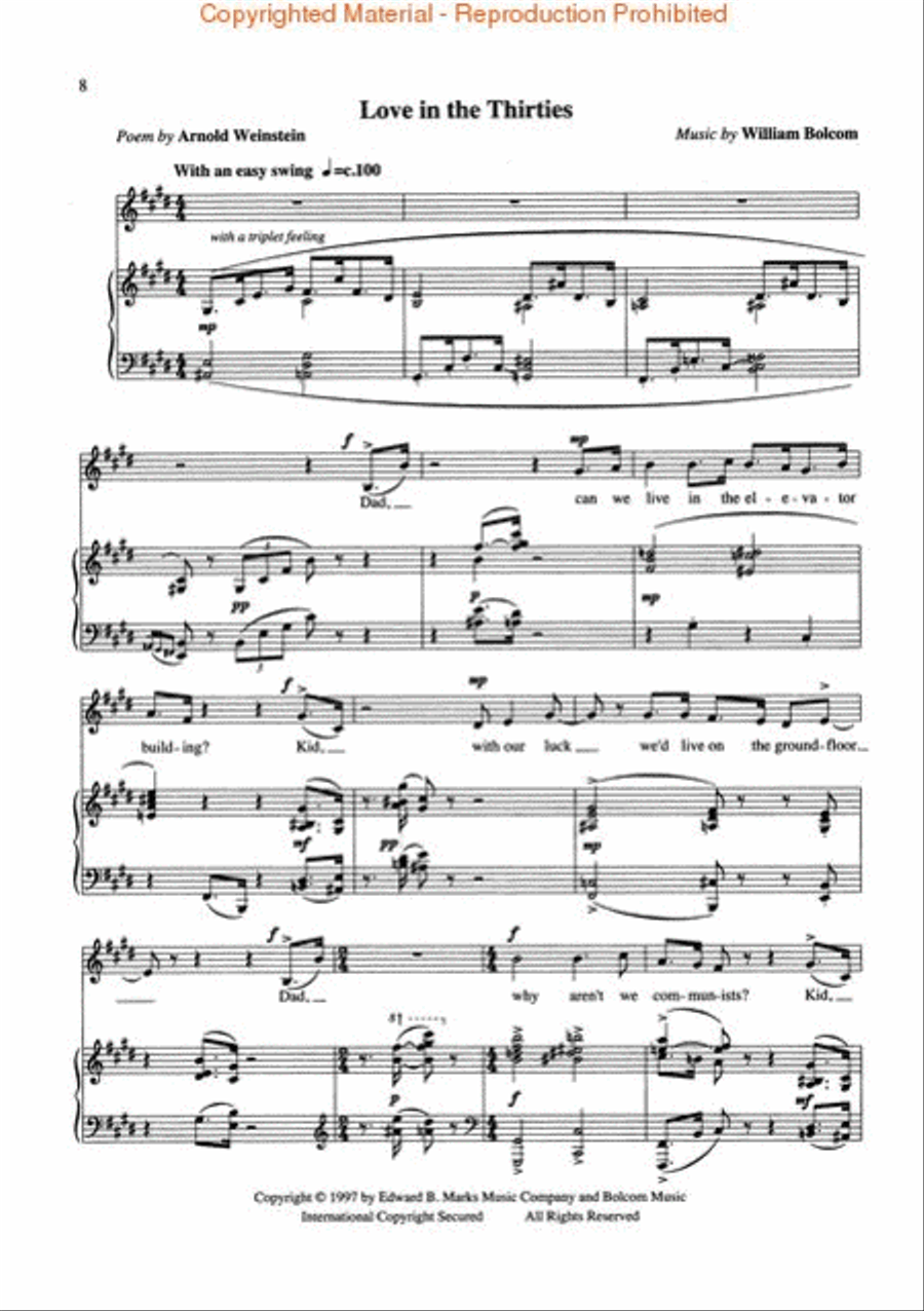 Cabaret Songs – Volumes 3 and 4 Voice scores gallery preview page 3