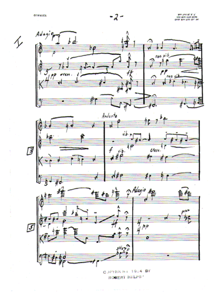 [Helps] String Quartet No. 1