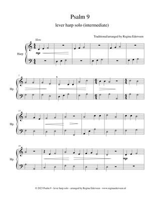 Book cover for Psalm 9 - lever harp solo (intermediate level)
