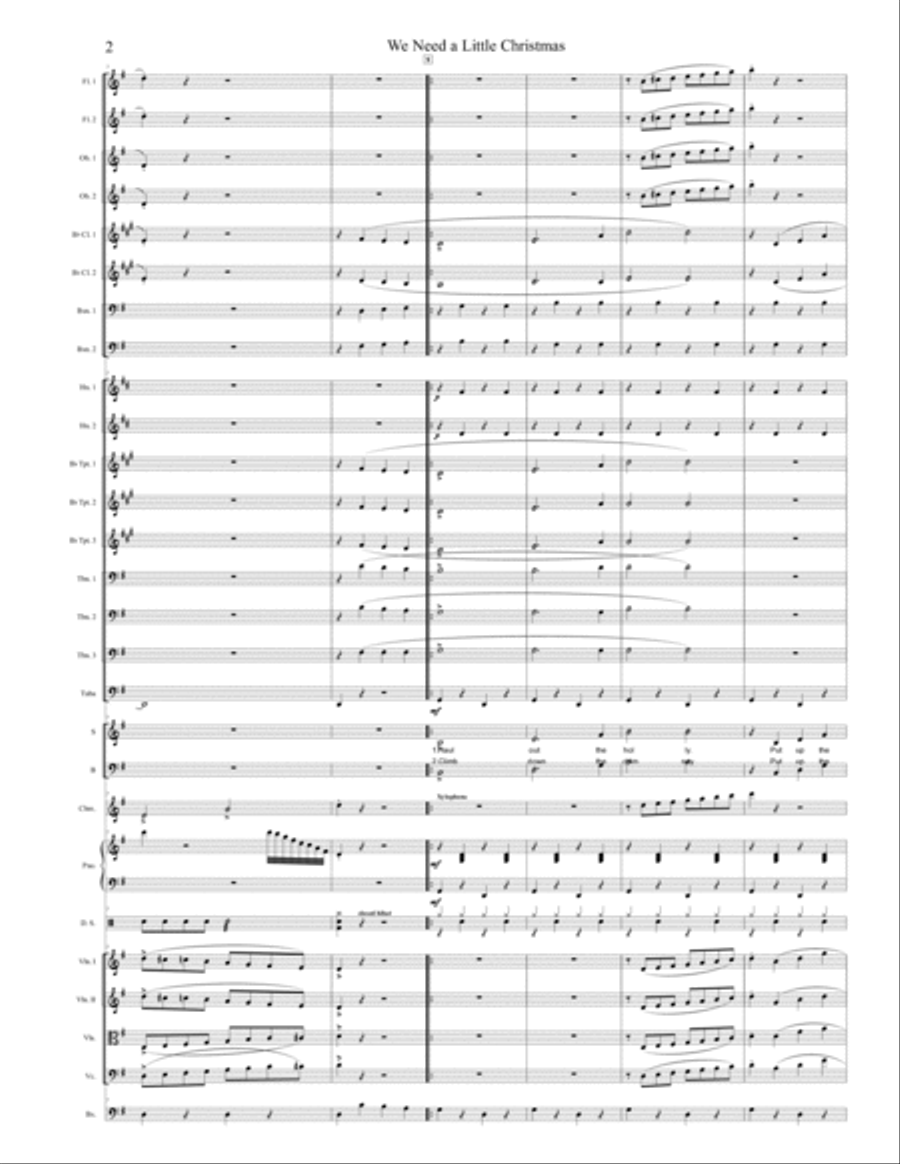 We Need A Little Christmas Full Orchestra scores gallery preview page 2