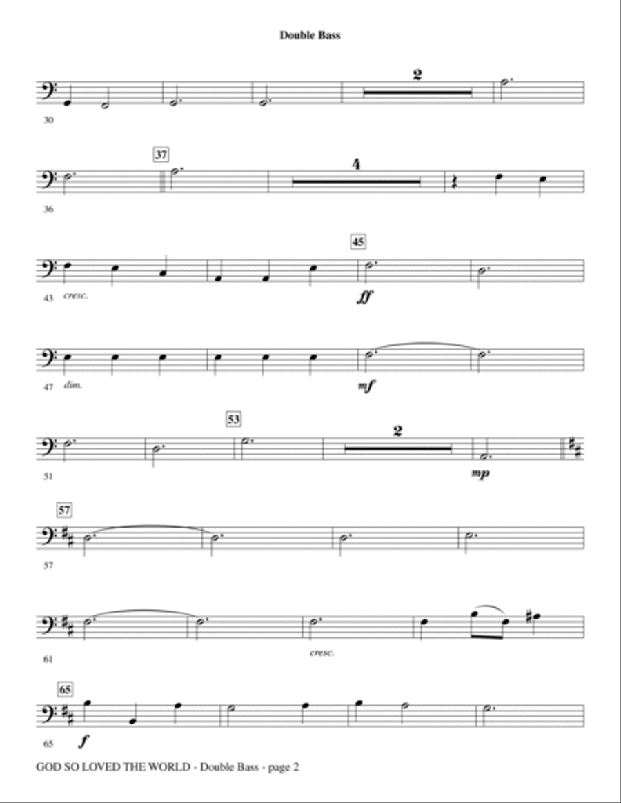 God So Loved The World Chamber Orchestra - Double Bass Chamber Orchestra scores gallery preview page 2