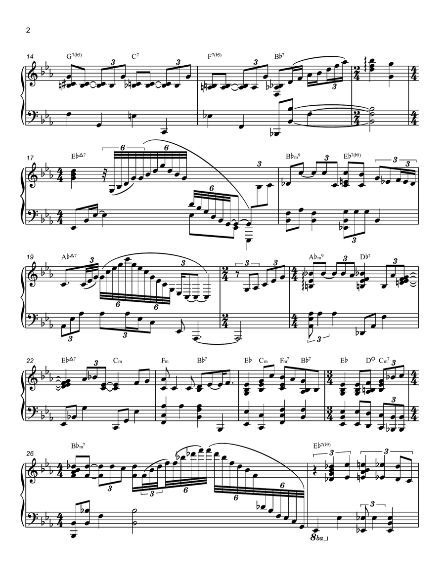 Misty Piano Solo scores gallery preview page 2