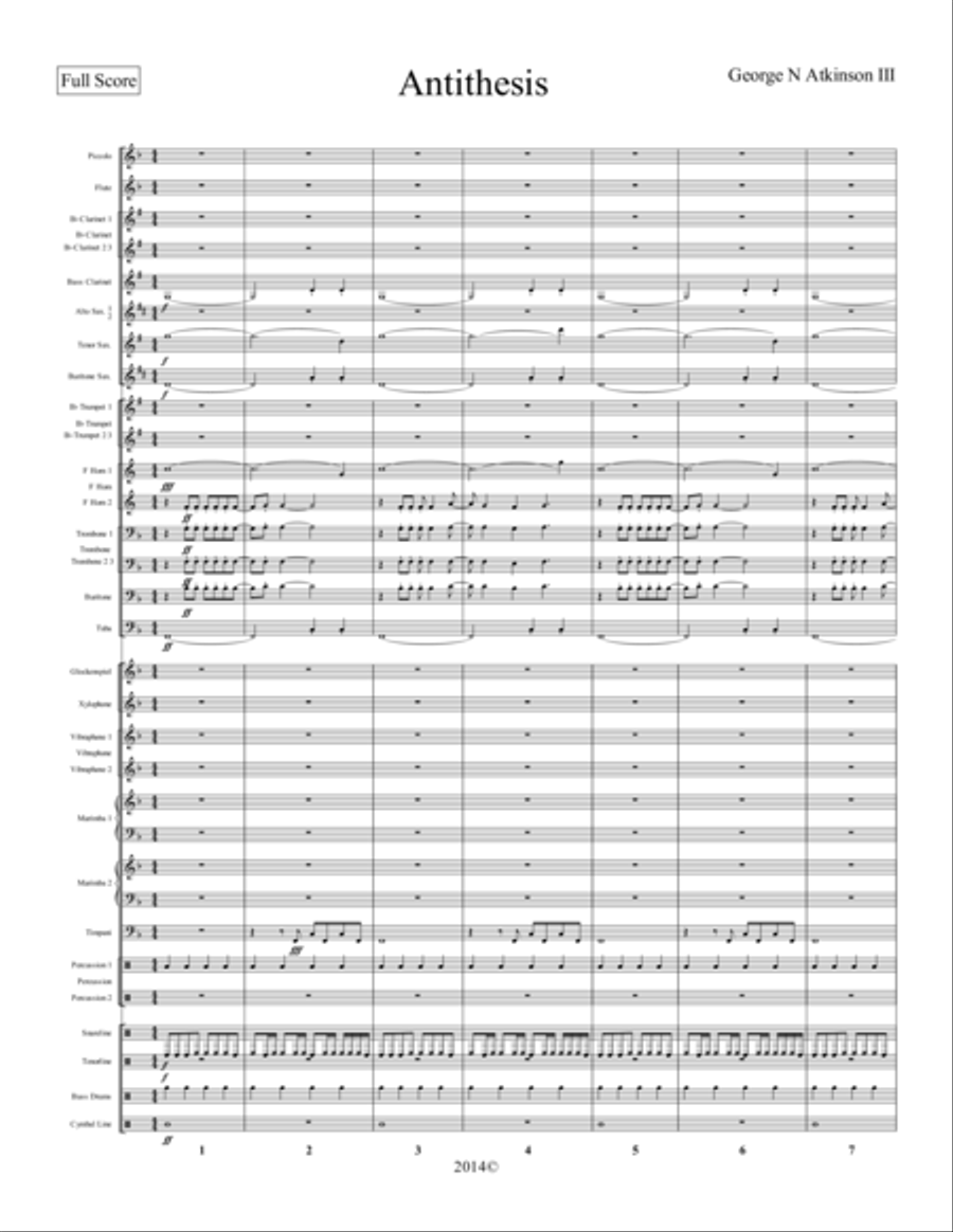 Antithesis Marching Band scores gallery preview page 1