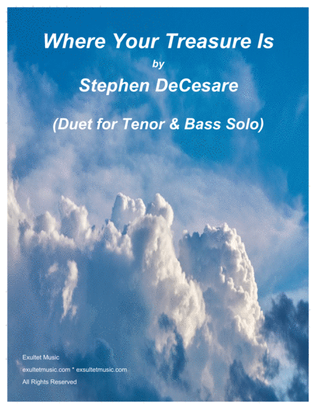 Book cover for Where Your Treasure Is (Duet for Tenor and Bass Solo)