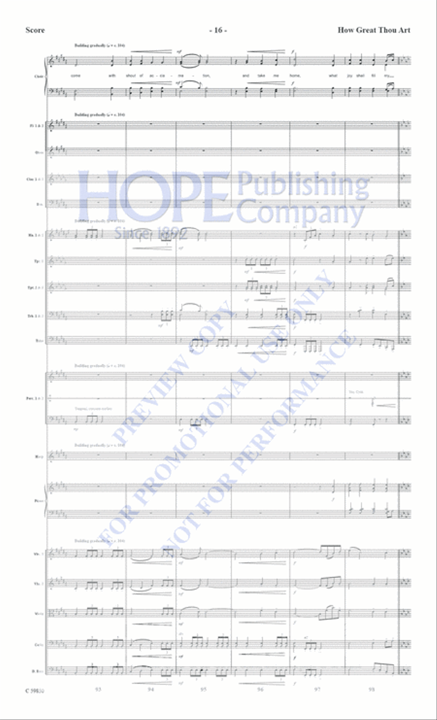 How Great Thou Art How Great Thou Art Choir scores gallery preview page 17