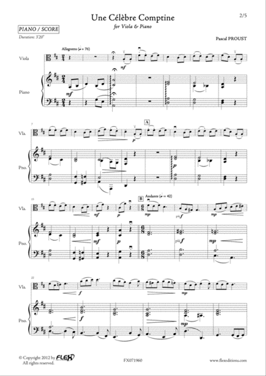Celebre Comptine Piano Accompaniment scores gallery preview page 2