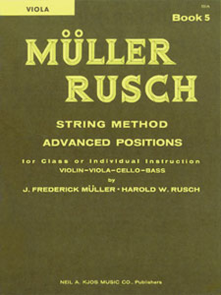 Muller-rusch String Method Book 5-viola