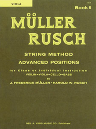 Book cover for Muller-Rusch String Method Book 5 - Viola