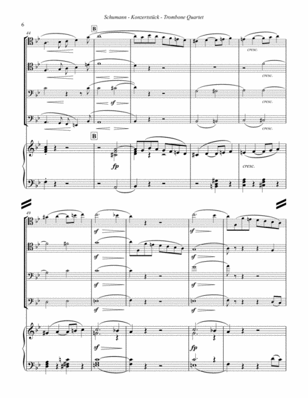 Concert Piece Opus 86 for Trombone Quartet & Piano