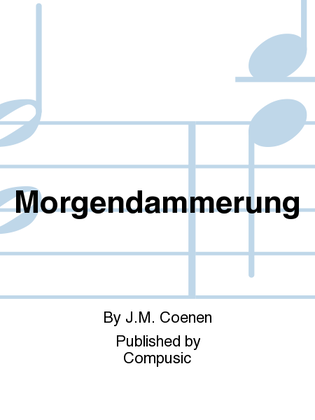 Book cover for Morgendammerung