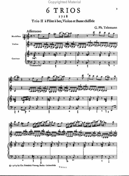 Sechs Trios aus dem Jahre 1718 - Nr. 2