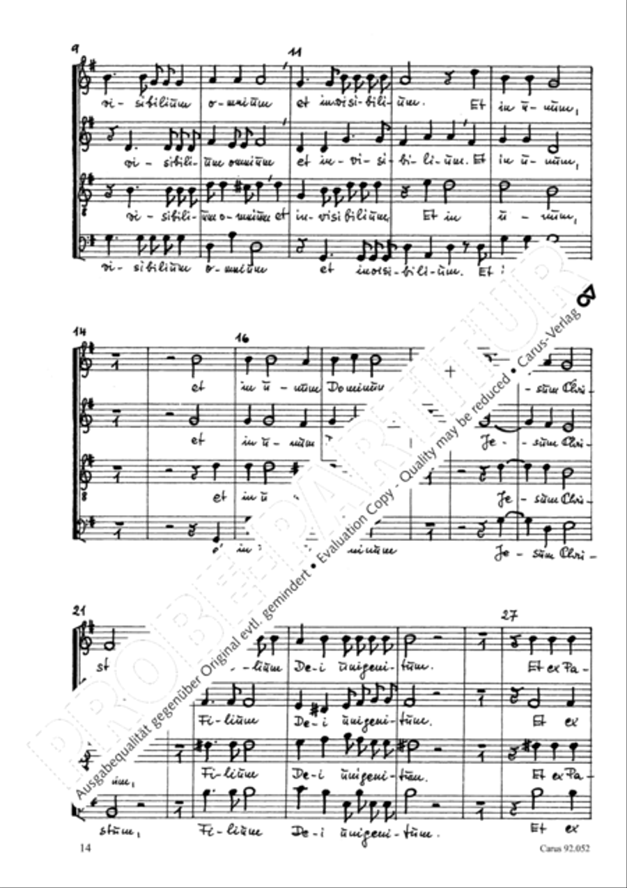 Missa canonica 4-Part scores gallery preview page 15